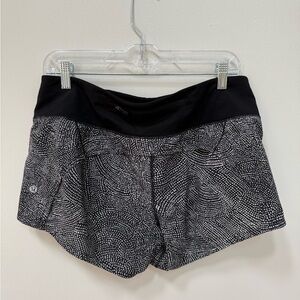 Lululemon Black and White Athletic Shorts